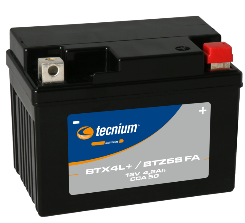 Batterie TECNIUM sans entretien activé usine - BTX4L+/BTZ5S 