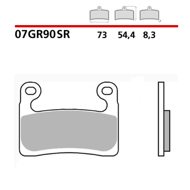 Plaquettes de frein BREMBO route/sport métal fritté - 07GR90SR 