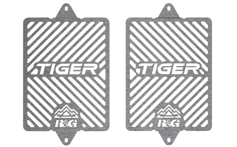 Protections de radiateur gravée R&G RACING (paire) - inox Tiger 850 Sport 