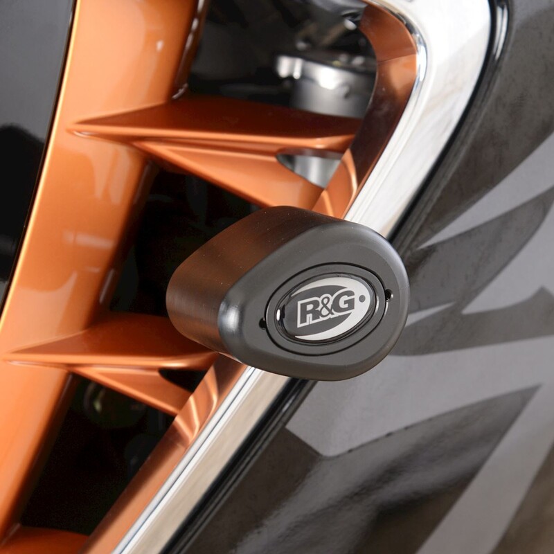 Tampons de protection R&G RACING Aero - noir Suzuki Hayabusa 