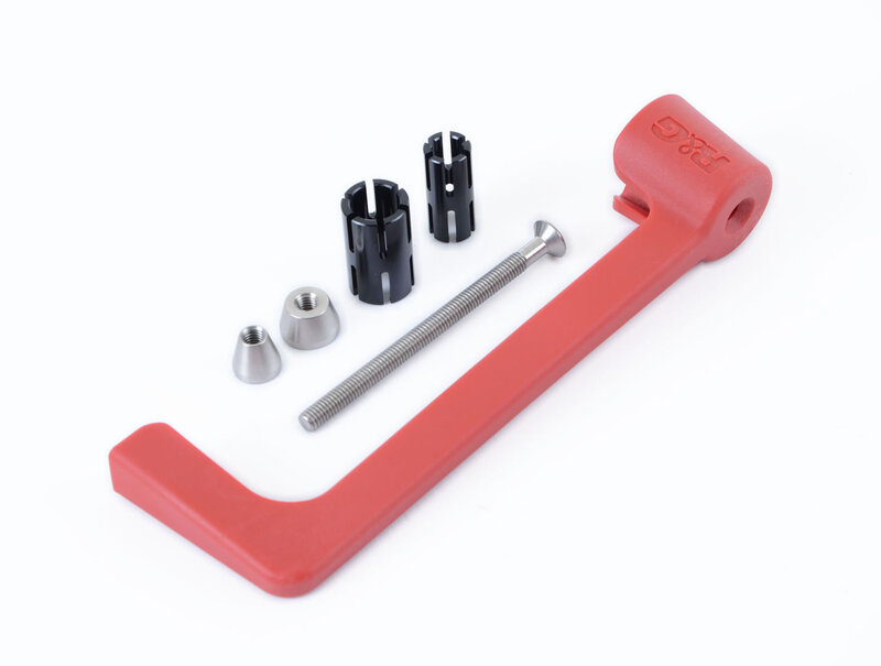 Protection de levier R&G RACING moulé - rouge Triumph 