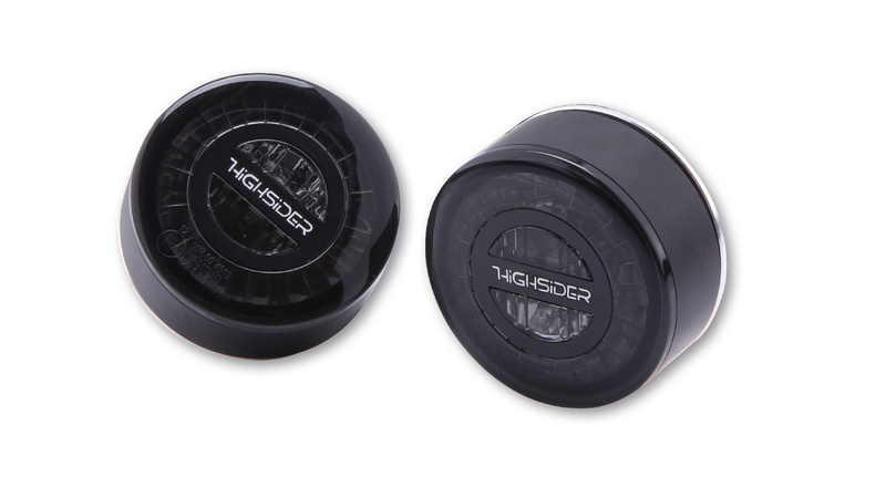 Feu arrière/clignotant LED HIGHSIDER pro Rocket Module 3en1 homologué - verre fumé - la paire