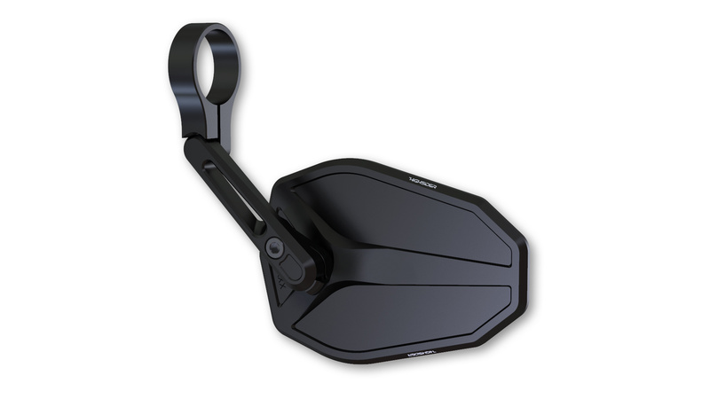Rétroviseur d'embout de guidon HIGHSIDER pro Victory-Slim court - noir - l'unité 