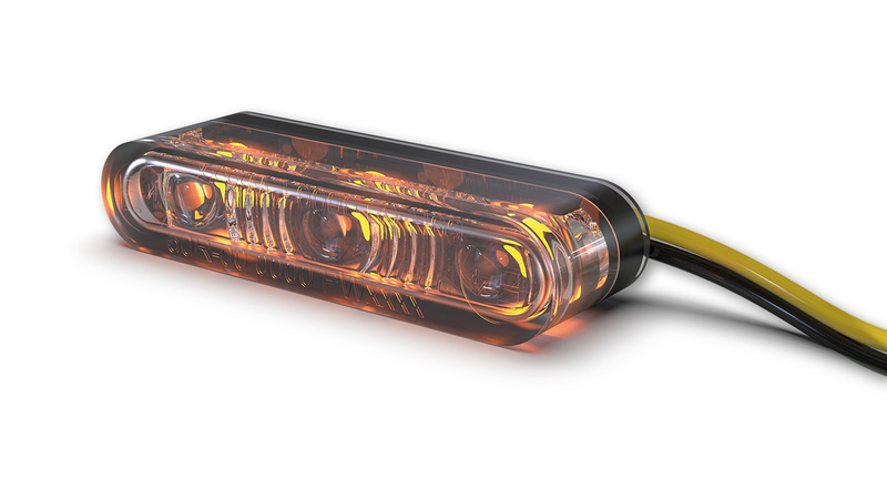 Clignotants LED HIGHSIDER pro - Star-MX1 PRO - noir/fumé - homologué E - la paire 