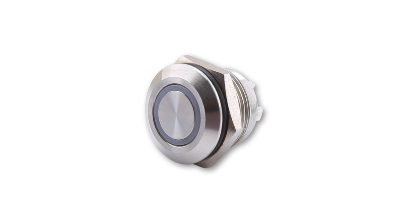 Bouton HIGHSIDER inox avec anneau lumineux LED (M12) 