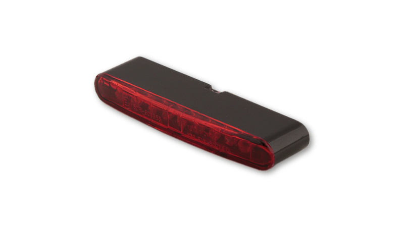 Feu arrière LED HIGHSIDER pro - Stripe - noir/rouge - 1 pièce 