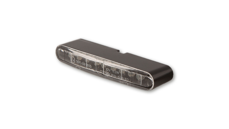 Feu arrière LED HIGHSIDER pro - Stripe - noir/translucide - 1 pièce 