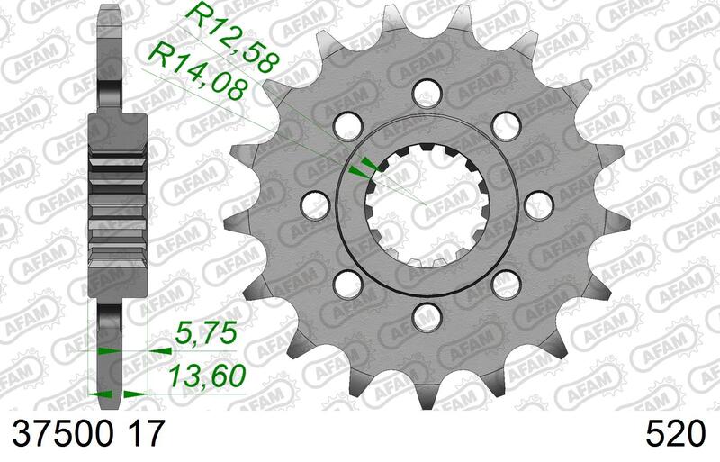 Pignon AFAM acier standard 37500-520 