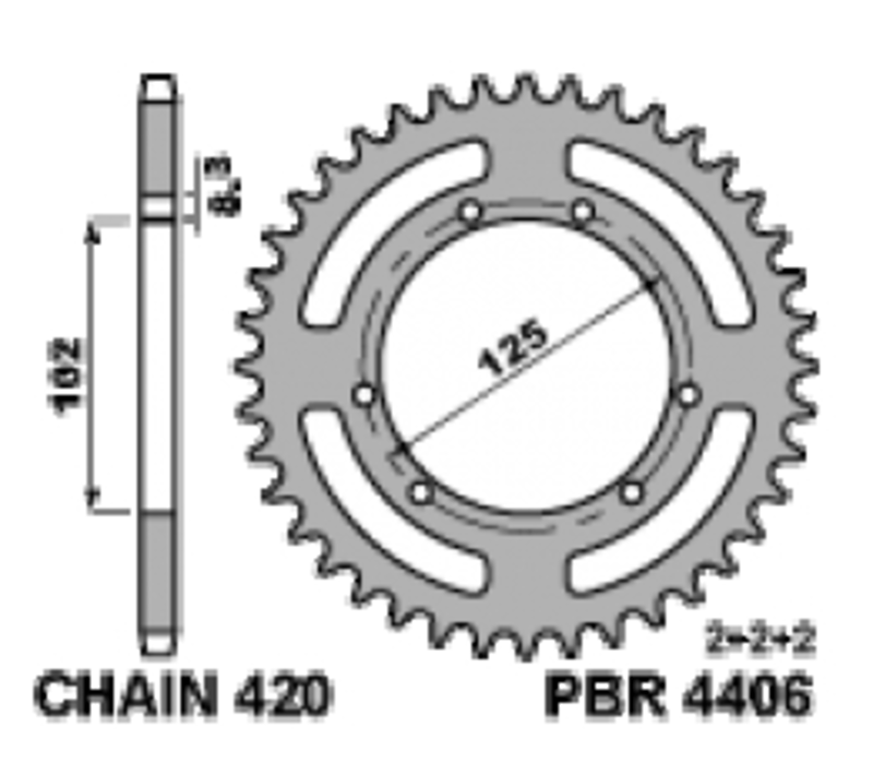 Couronne PBR acier standard 4406 - 420 