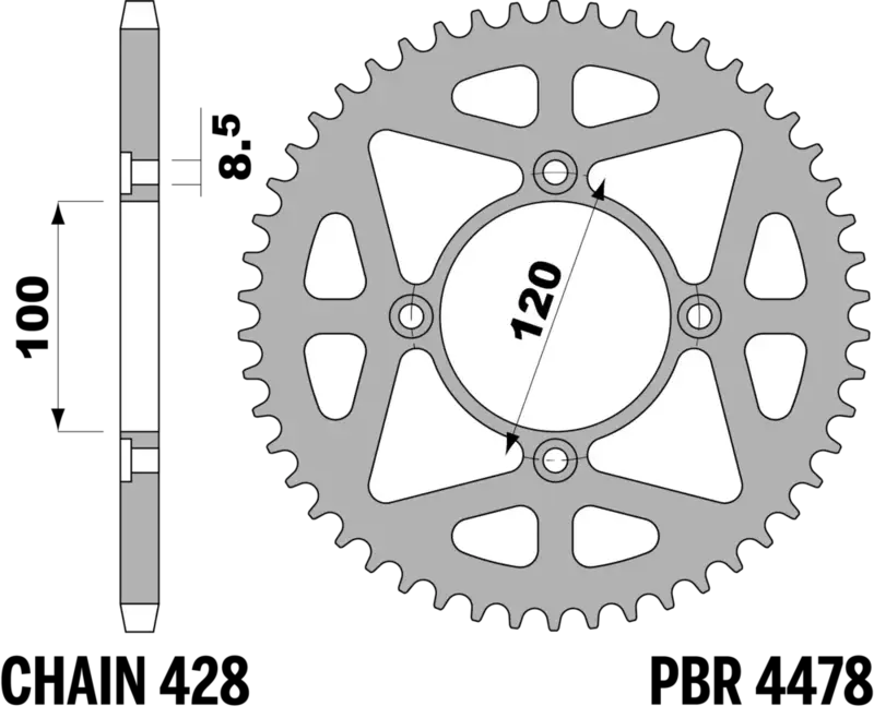 Couronne PBR acier standard - 428 