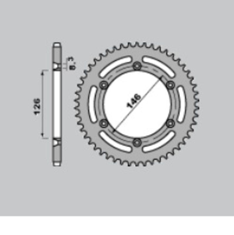 Couronne PBR acier C45 standard 805 - 428 