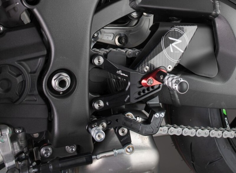 Commandes reculées réglables/repliables LIGHTECH Racing sélection inversée - Kawasaki ZX10R 