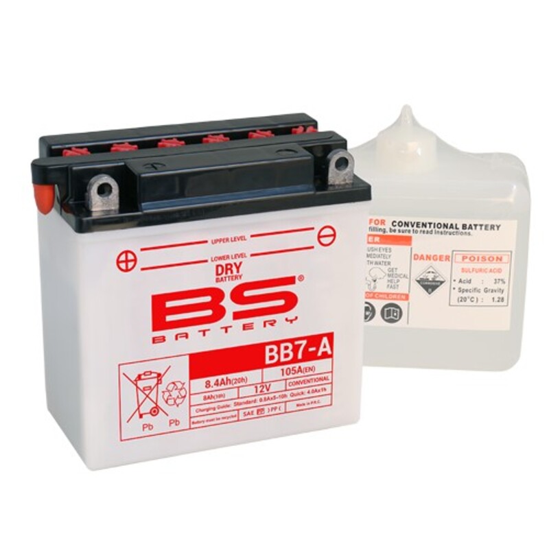 Batterie BS BATTERY SLA sans entretien activée usine - BB7-A 