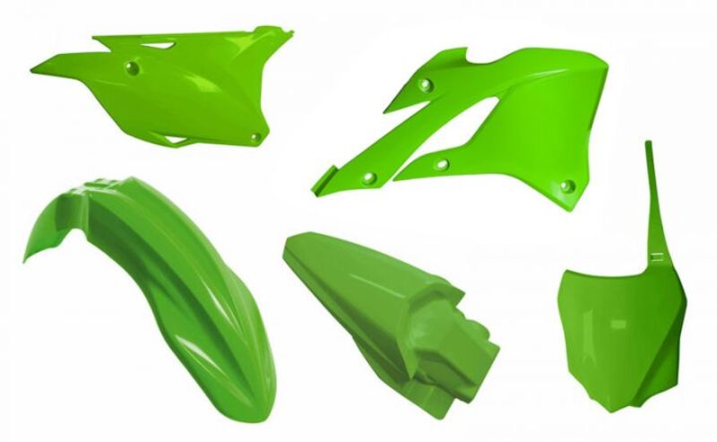 Kit plastiques RACETECH - couleur origine (22) Kawasaki KX85/112 