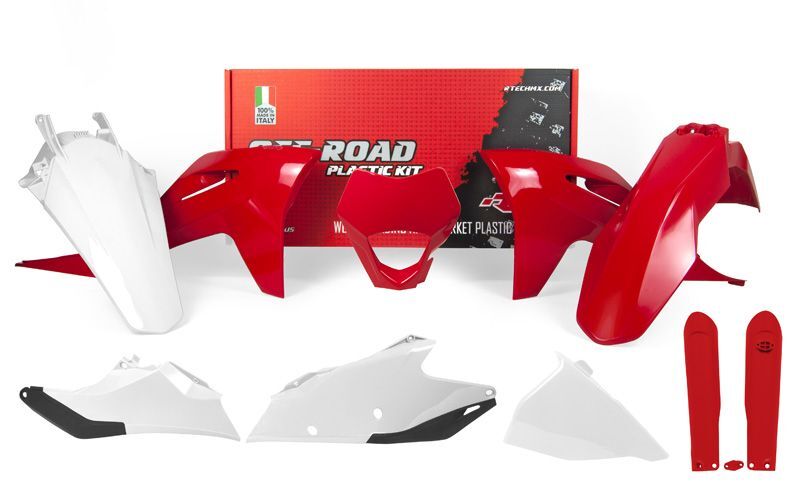 Kit plastiques RACETECH - blanc/rouge Gas Gas EC/EC-F 