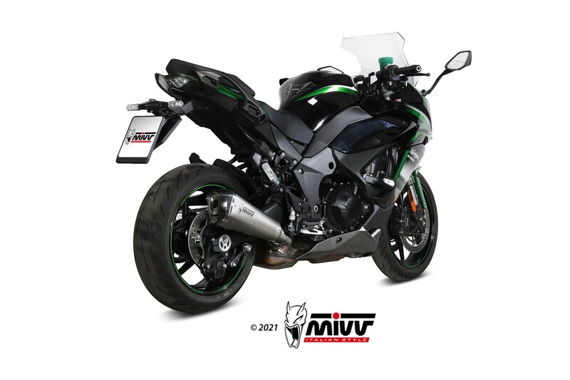 Silencieux MIVV Delta Race inox brossé/carbone - Kawasaki Ninja 1000 sx 