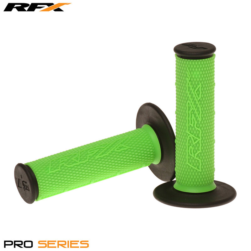 Paire de poignées bi-composant RFX Pro Series extrémités noires (Vert/Noir) Paire 