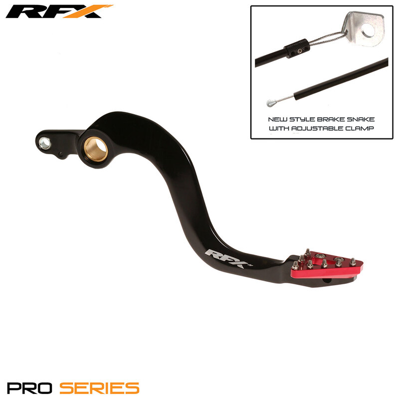 Pédale de frein arrière RFX Pro ST (Anodisé dur noir/rouge) - Honda CR250 