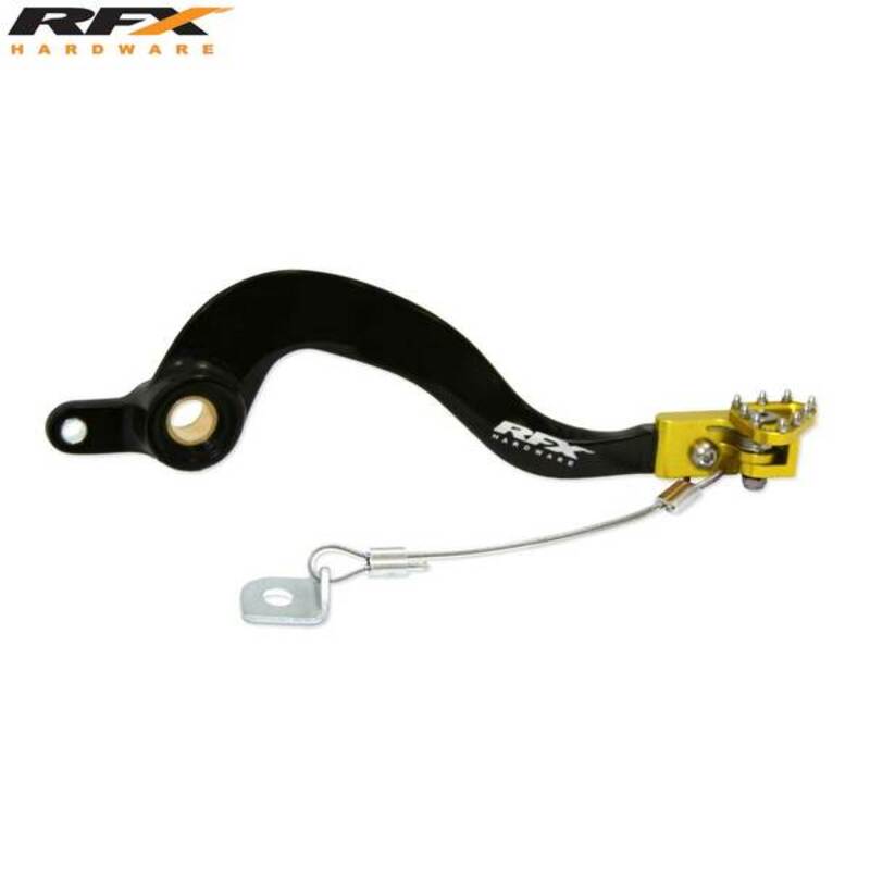 Pédale de frein RFX Pro Series - embout fixe - noir/jaune 