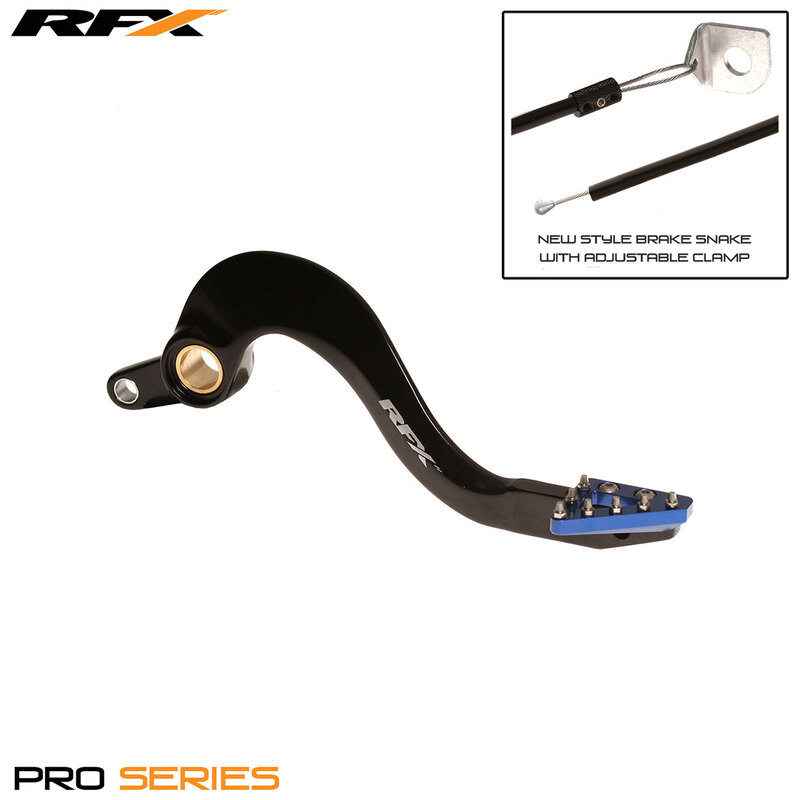 Pédale de frein RFX Pro Series - embout fixe - noir/bleu