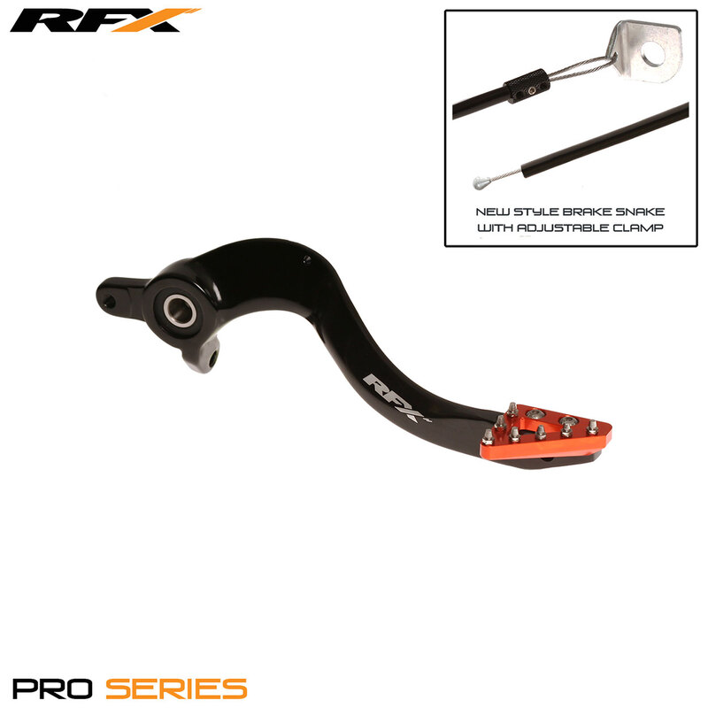 Pédale de frein arrière RFX Pro ST (Anodisé dur noir/orange) - KTM SX/SX-F 125-525 
