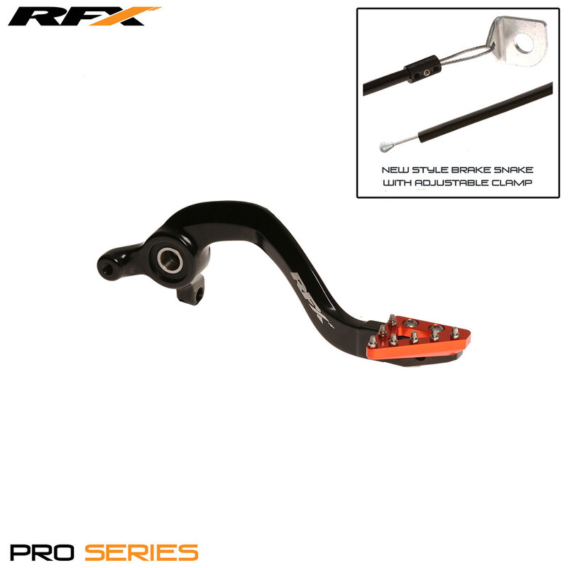 Pédale de frein arrière RFX Pro ST (Anodisé dur noir/orange) - KTM65 