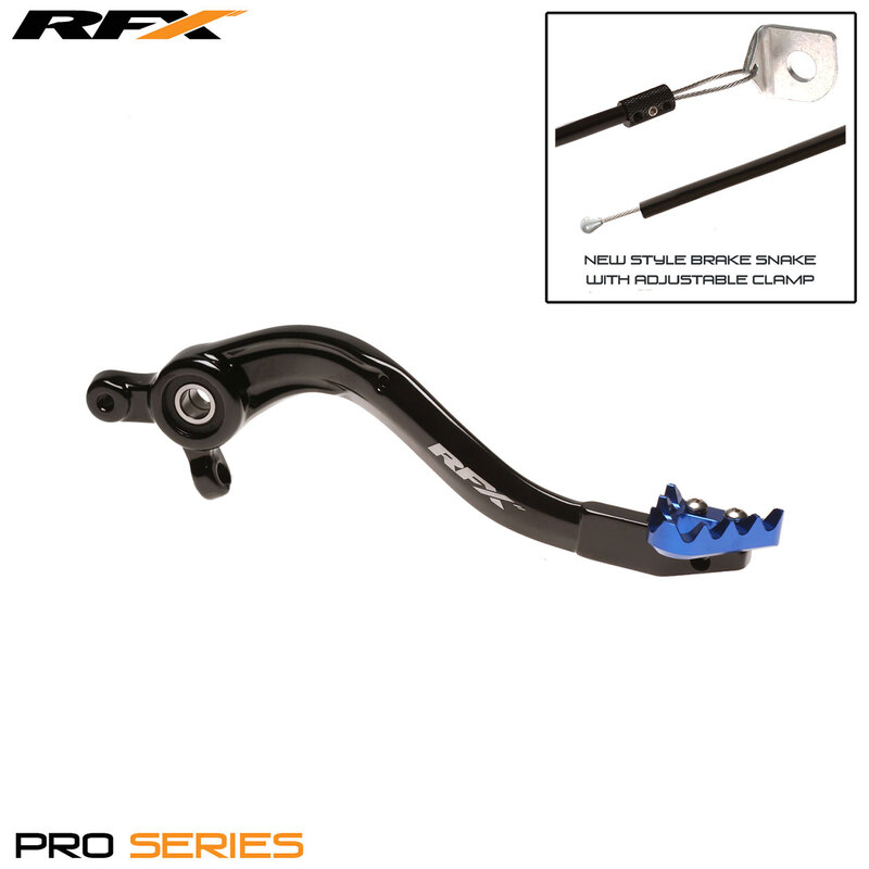 Pédale de frein arrière RFX Pro ST anodisé dur noir/bleu 