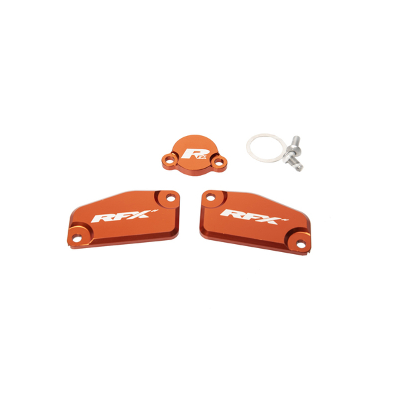 Jeu de bouchons de réservoir RFX Pro (Orange) - KTM SX65/85 (Frein et embrayage Formula) 