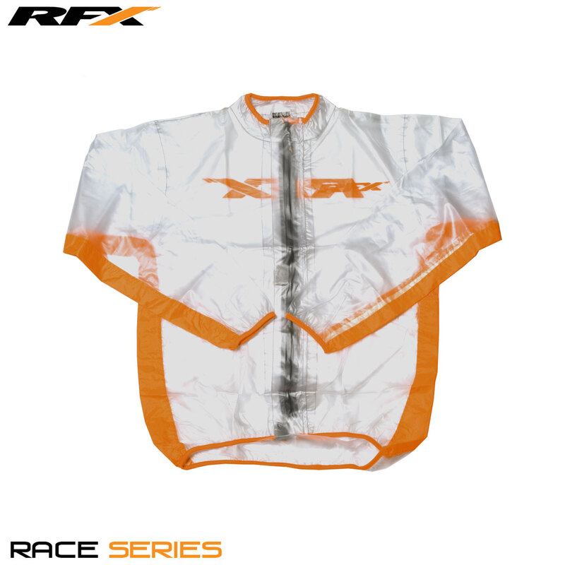 Veste de pluie RFX sport (Transparent/Orange) - taille enfant S (6-8 ans) 