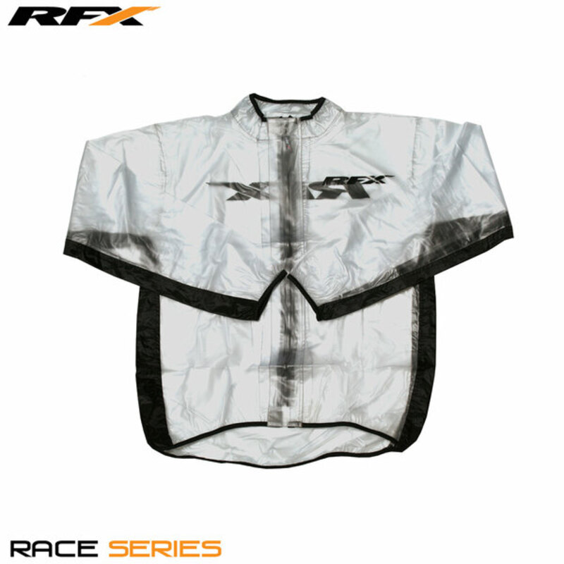 Veste de pluie RFX sport (Transparente/Noir) - taille enfant M (8-10 ans) 