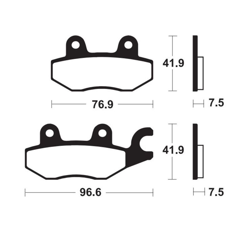 Plaquettes de frein TECNIUM métal fritté - MF455 