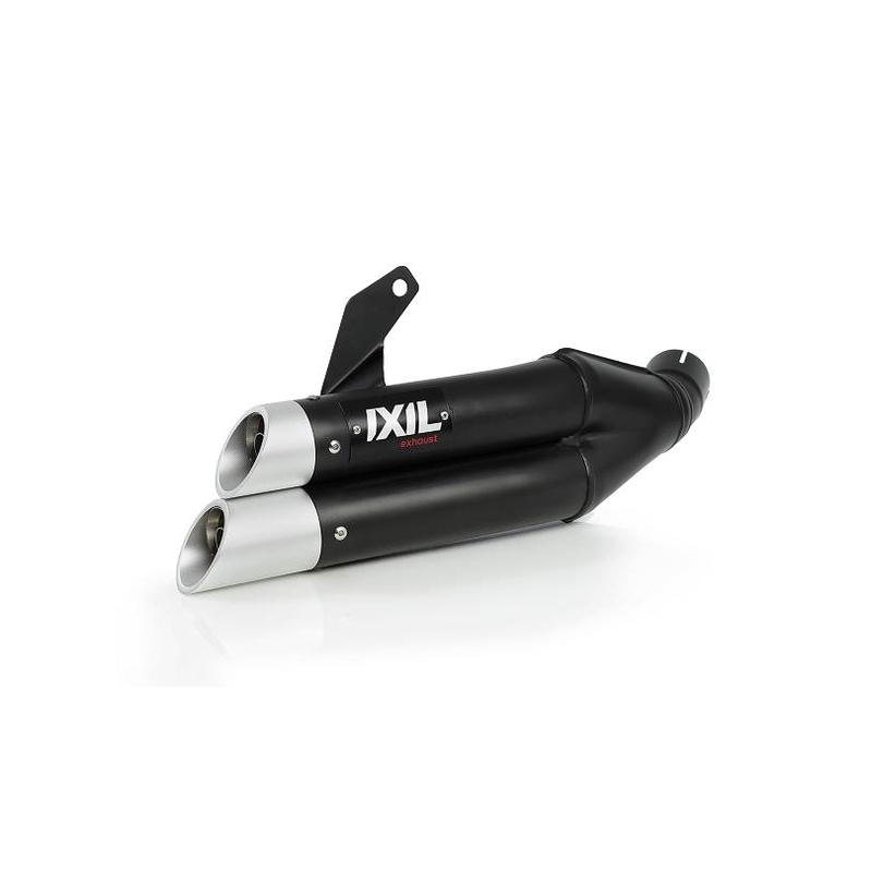 Silencieux IXIL Dual Hyperlow L3XB inox noir / alu - KTM Duke RC125 - XM3357XB 