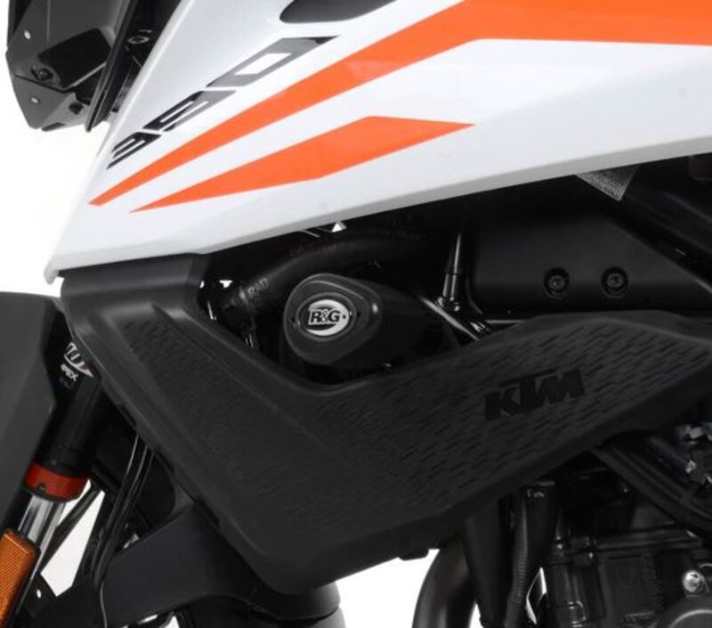 Tampons de protection R&G RACING Aero - orange KTM 390 Adventure 