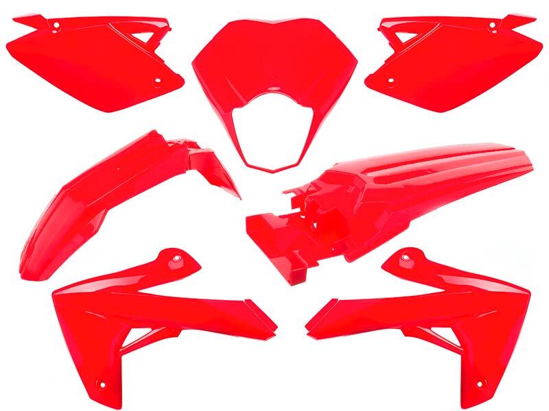 Kit plastique O PARTS rouge brillant - Rieju MRT/MRT Pro 50 (09-21) 