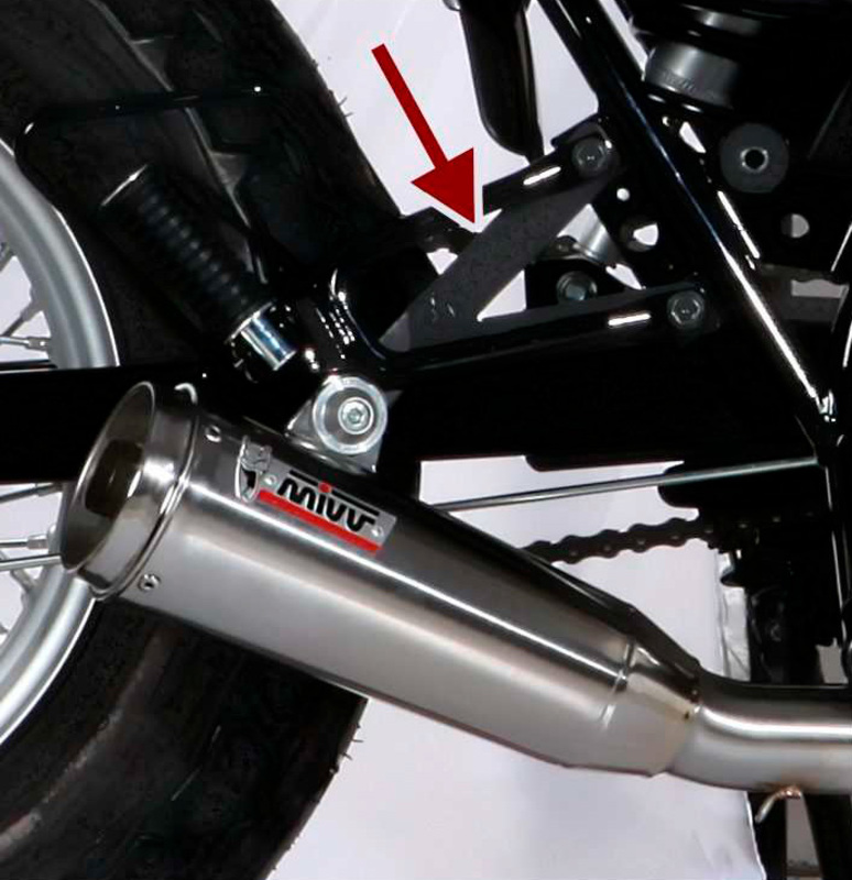 Support MIVV pour le silencieux Ghibli - Suzuki Van Van 200 
