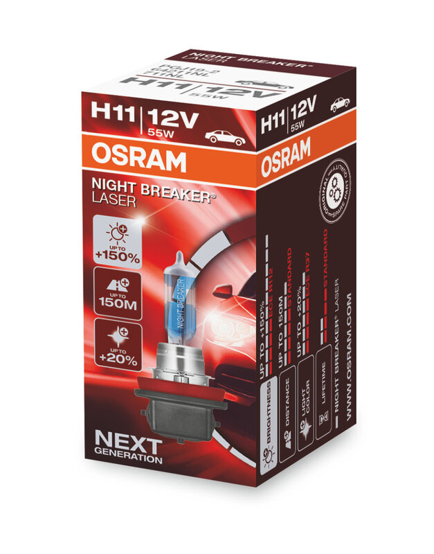Ampoule OSRAM Night Breaker Laser H11 12V/55W - X1 
