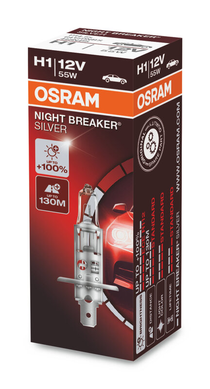 Ampoule OSRAM Night Breaker Silver H1 12V /55W - X1 