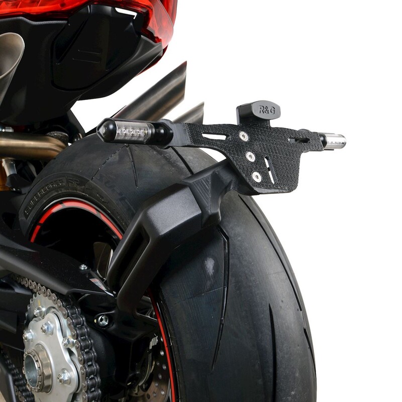 Support de plaque R&G RACING noir - MV Agusta 