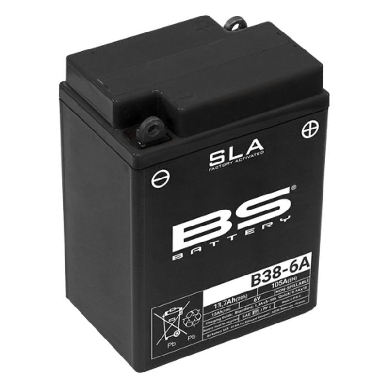 Batterie BS BATTERY SLA sans entretien activé usine - B38-6A 