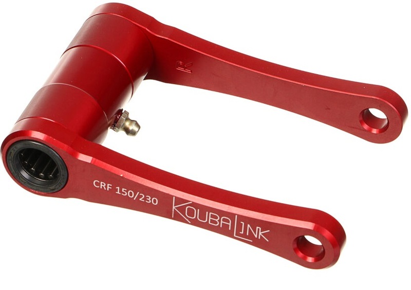Kit de rabaissement de selle KOUBALINK (44.5 - 50.8 mm) rouge - Honda CRF150F / 230F 