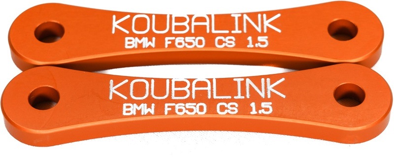 Kit de rabaissement de selle KOUBALINK (38.1 mm) orange - BMW F650CS 