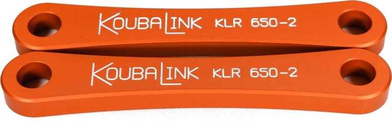 Kit de rabaissement de selle KOUBALINK (50.8 mm) orange - Kawasaki KLR650 