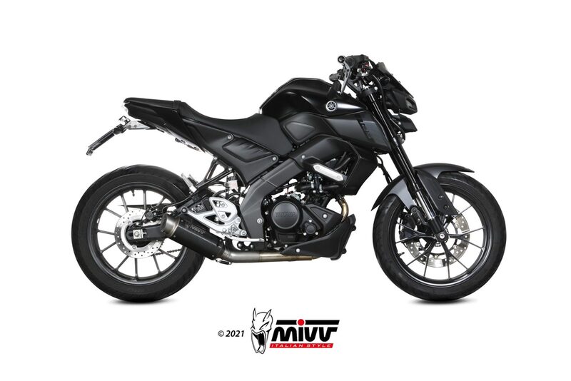 Ligne complète MIVV GP Pro acier inoxydable noir - Yamaha MT 125 