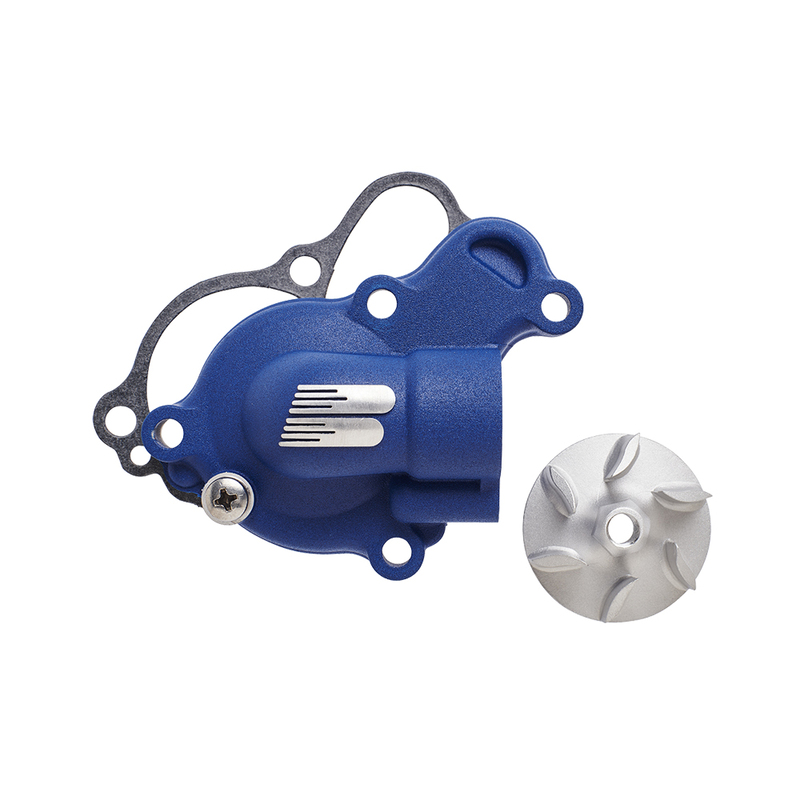 Couvercle de pompe à eau + turbine BOYESEN SuperCooler bleu - Husqvarna TC125/TE150 