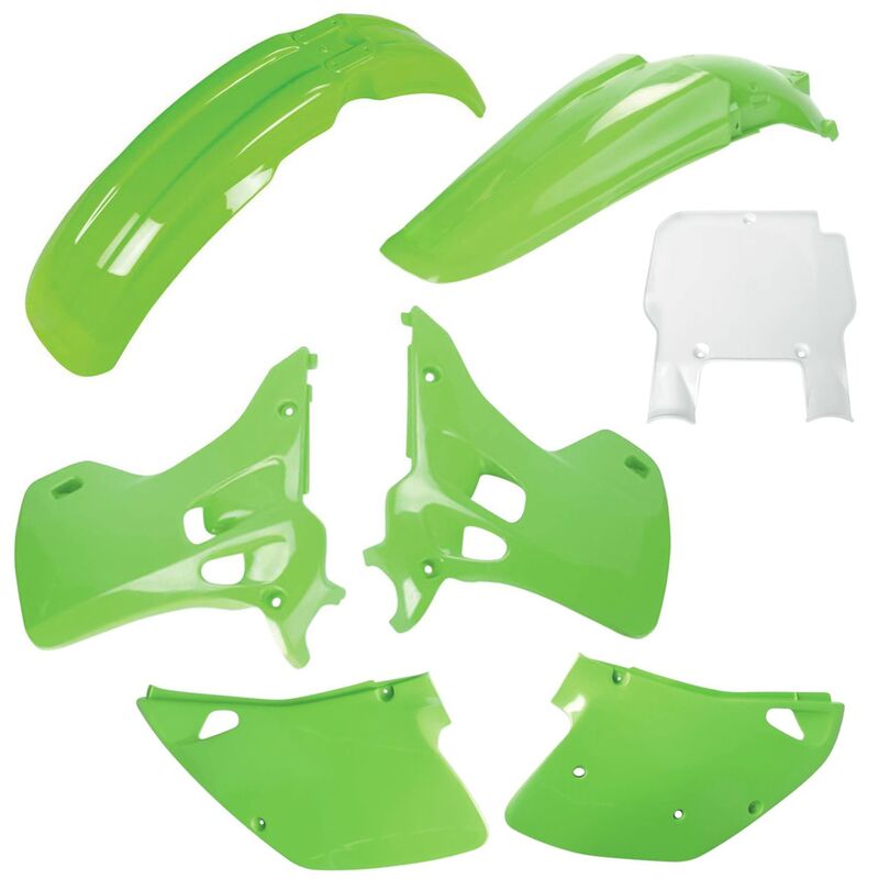 Kit plastiques POLISPORT couleur origine - Kawasaki KX 125/250 