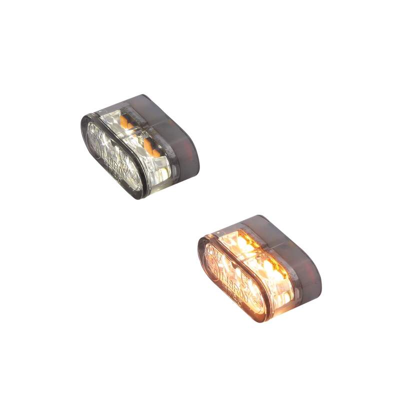 Clignotant/feu de position LED HIGHSIDER pro Little Star-MX Pro Module 2en1 homologué - verre fumé - la paire 