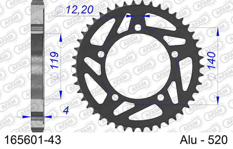 Couronne AFAM alu standard - 520 