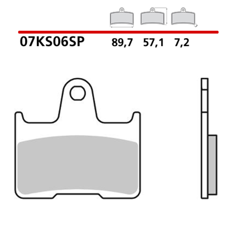 Plaquettes de frein BREMBO métal fritté - 07KS06SP 