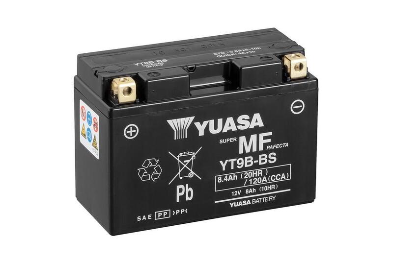 Batterie YUASA W/C sans entretien activée usine - YT9B 