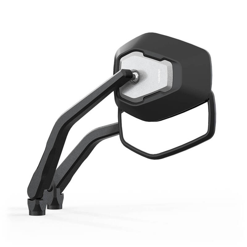 Rétroviseur sur guidon HIGHSIDER pro Esagano-RS - noir/argent 